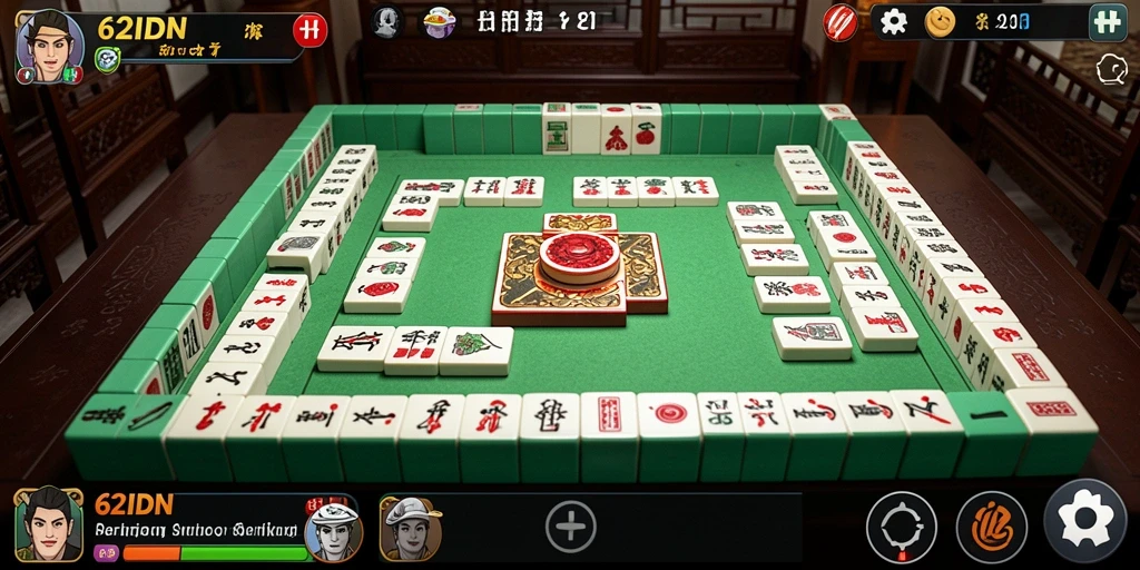 Gameplay Mahjong seru di aplikasi 62IDN.