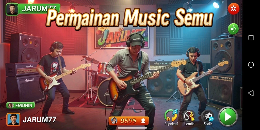 Screenshot JARUM77 menunjukkan pengalaman bermain musik yang menarik dan seru.