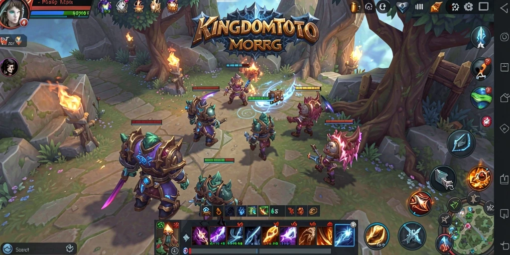 Tangkapan layar KINGDOMTOTO menampilkan aksi seru dalam dunia MMORPG.