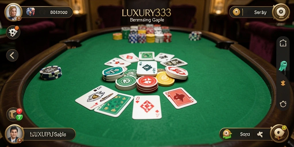 Tampilan gameplay Gaple yang menarik dan interaktif di LUXURY333.