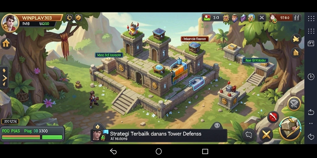 Tampilan gameplay <strong>WINPLAY303</strong> yang menegangkan dalam Tower Defense.